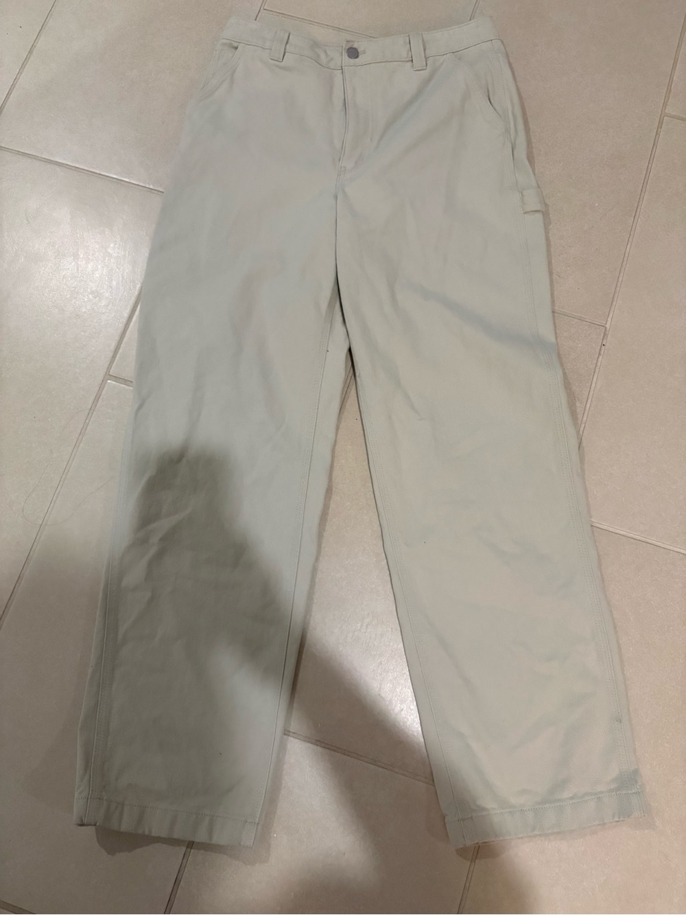 NWOT Tna Aritzia High-Rise Carpenter Pants - Bone/Beige - Size 10 quiet luxury